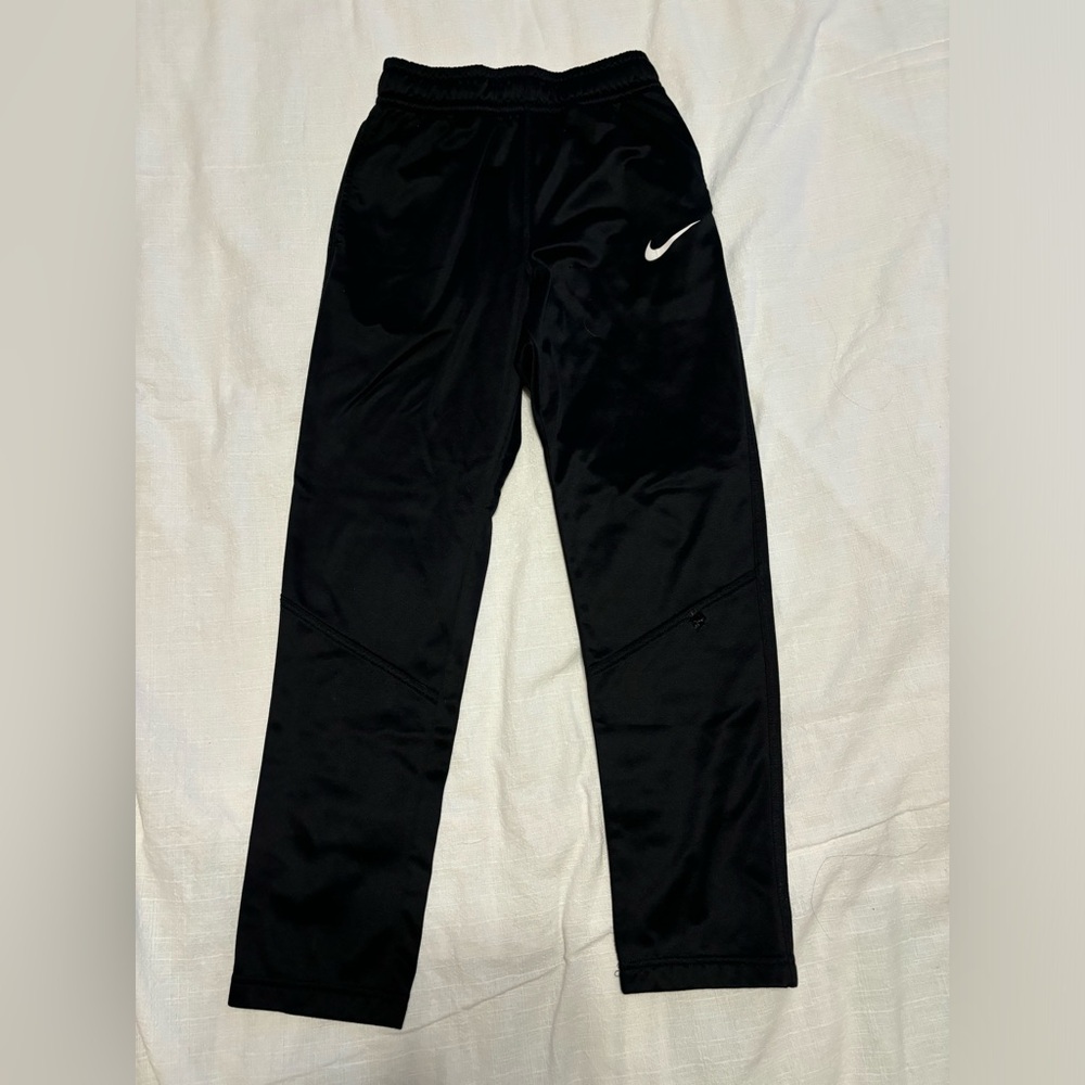 Nike Kids Black Joggers with White Logo